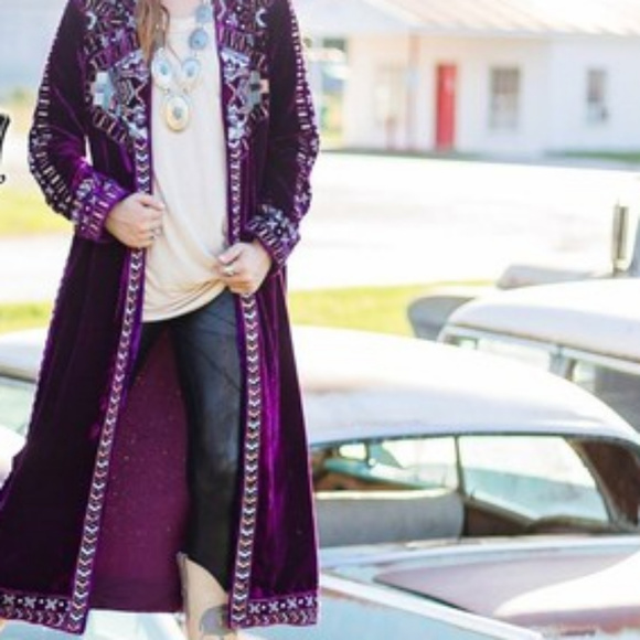 Boho Gypsy Soft Lux and Velvet Duster Jacket - Picture 2 of 8